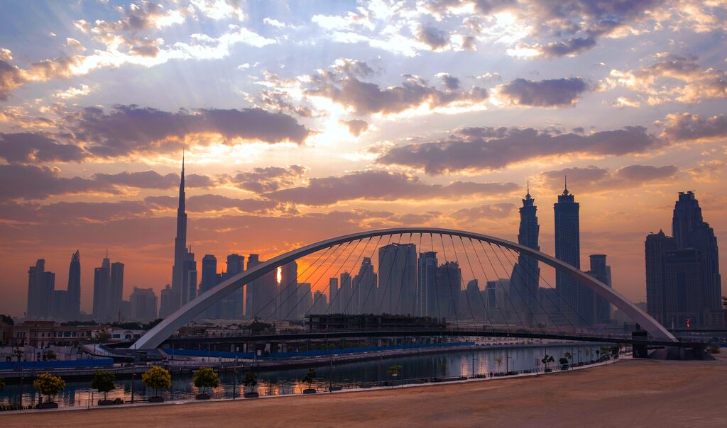 City of Dubai at sunset