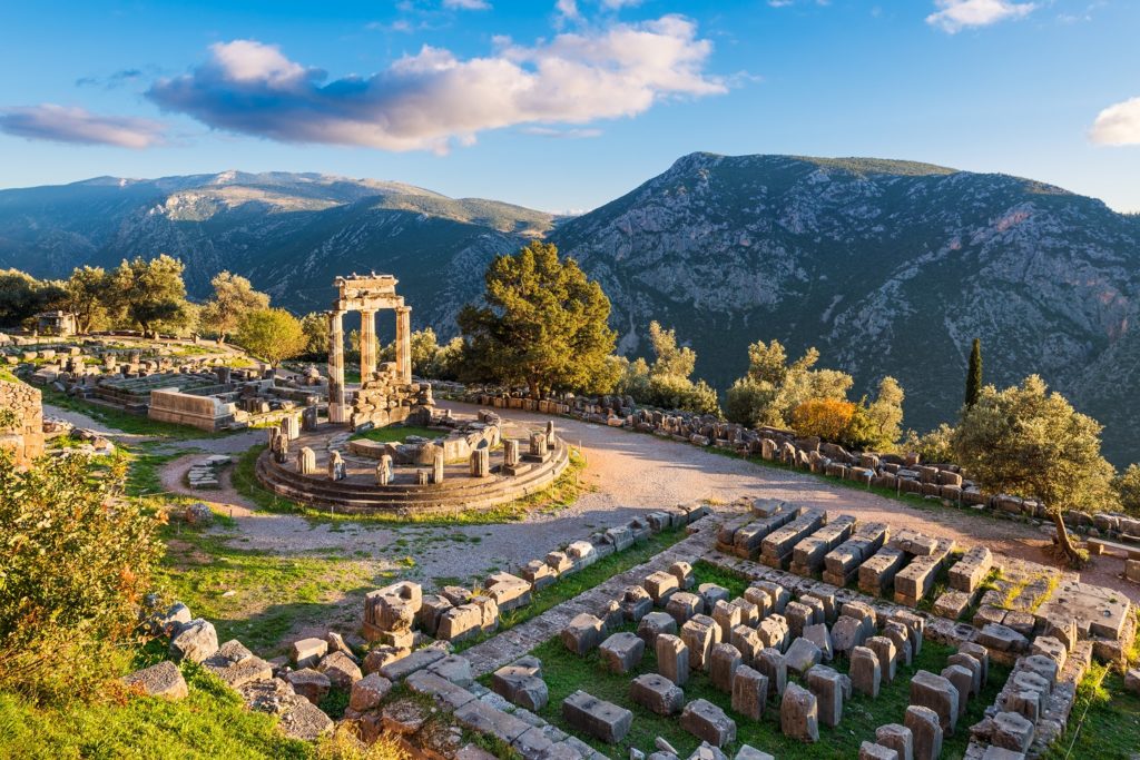 ancient ruins of delphi-greece