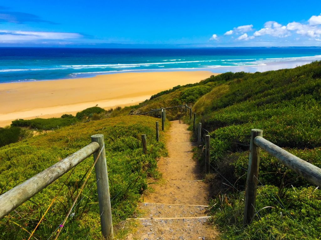 path leading to secluded beach-safe travel