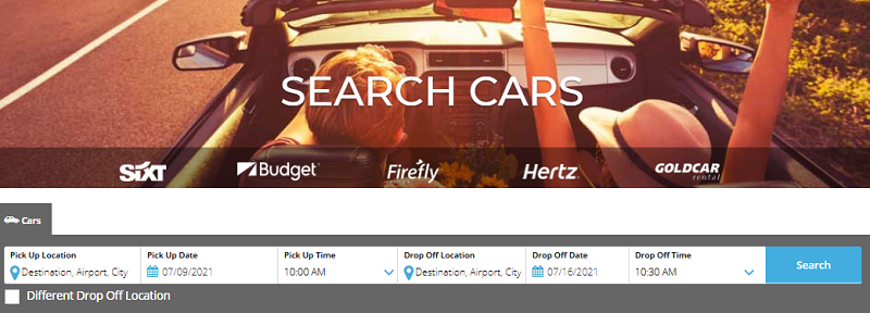 search cars-WINGS page