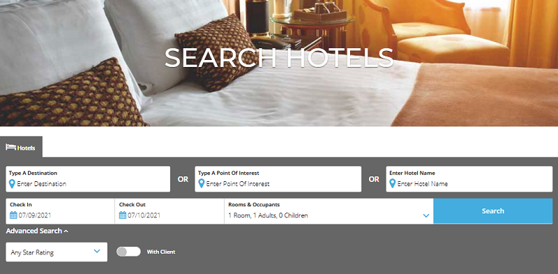 Search hotels-WINGS page